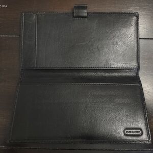 Coach Black Leather Executive Secretary Wallet